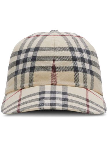 BURBERRY - Check Motif Baseball Cap - Burberry - Modalova