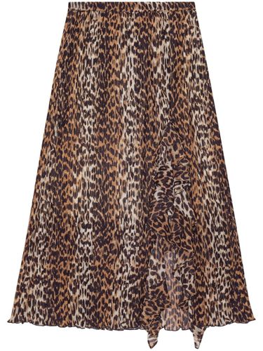 GANNI - Leopard Print Midi Skirt - Ganni - Modalova