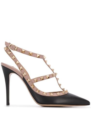 Rockstud Leather Slingback Pumps - Valentino Garavani - Modalova