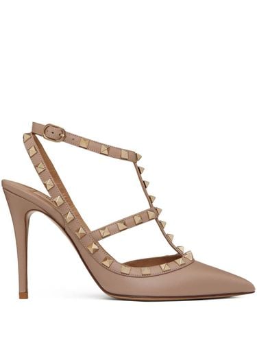 Rockstud Leather Slingback Pumps - Valentino Garavani - Modalova