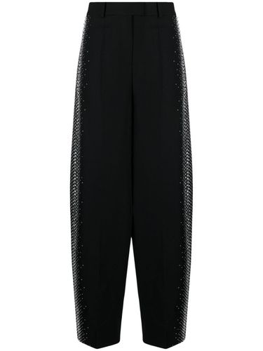 Rhinestones Detail Gabardine Trousers - The Attico - Modalova