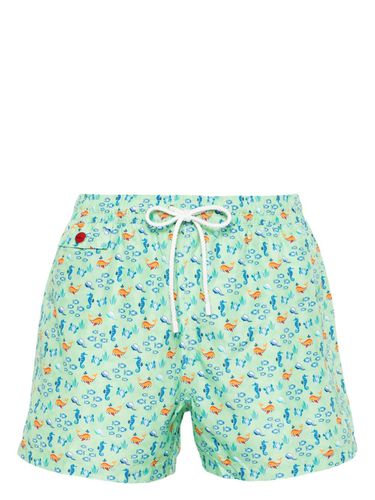 KITON - Printed Swim Shorts - Kiton - Modalova