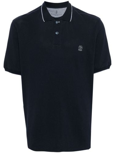 Logo Cotton Polo Shirt - Brunello Cucinelli - Modalova