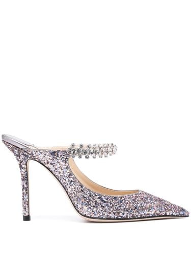 Bing 100 Crystal Strap Glitter Heel Mules - Jimmy Choo - Modalova