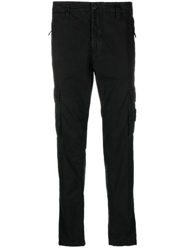 Logo Cotton Slim Trousers - Stone Island - Modalova