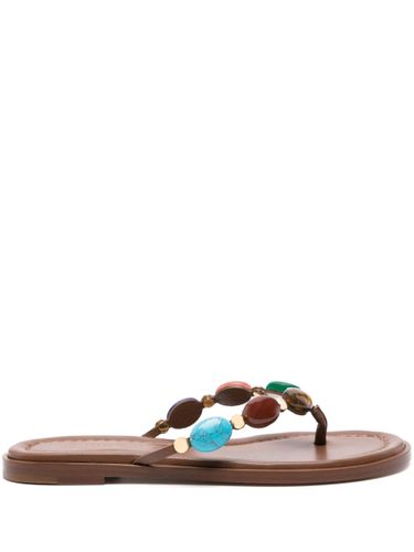 Shanti Leather Thong Sandals - Gianvito Rossi - Modalova