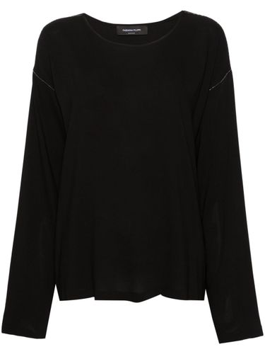 Long Sleeve Viscose Top - Fabiana Filippi - Modalova