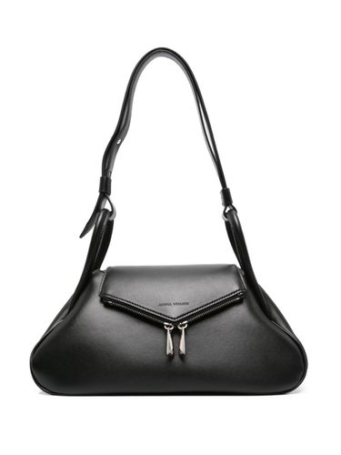 Gemini Leather Shoulder Bag - Amina Muaddi - Modalova