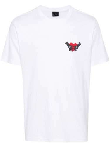 Heart Print Cotton T-shirt - PS Paul Smith - Modalova