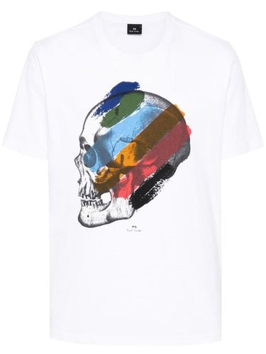 Skull Stripe Print Cotton T-shirt - PS Paul Smith - Modalova