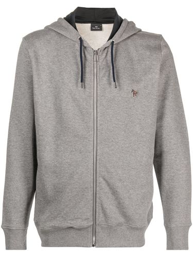 Zebra Logo Cotton Zip-up Hoodie - PS Paul Smith - Modalova