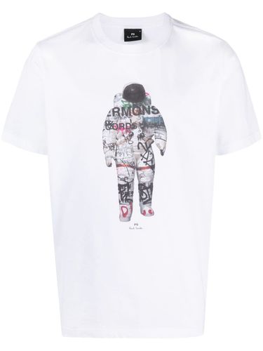 Astronaut Print Cotton T-shirt - PS Paul Smith - Modalova