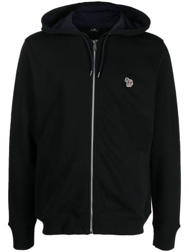 Zebra Logo Cotton Zip-up Hoodie - PS Paul Smith - Modalova