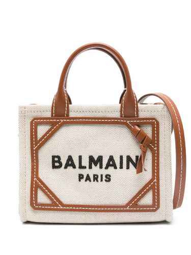 B-army Mini Canvas And Leather Trims Tote Bag - Balmain - Modalova