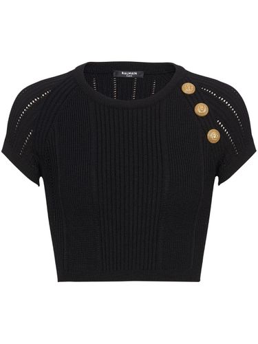 BALMAIN - Knitted Cropped Top - Balmain - Modalova