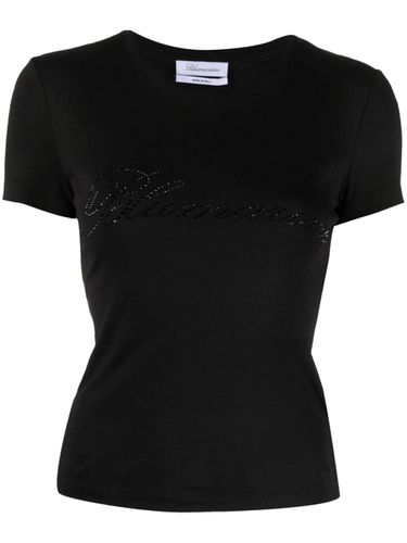 BLUMARINE - Logo Cotton T-shirt - Blumarine - Modalova