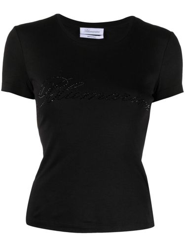 BLUMARINE - Logo Cotton T-shirt - Blumarine - Modalova