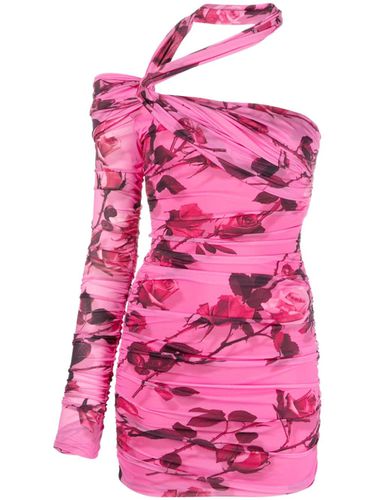Rose Print One-shoulder Mini Dress - Blumarine - Modalova