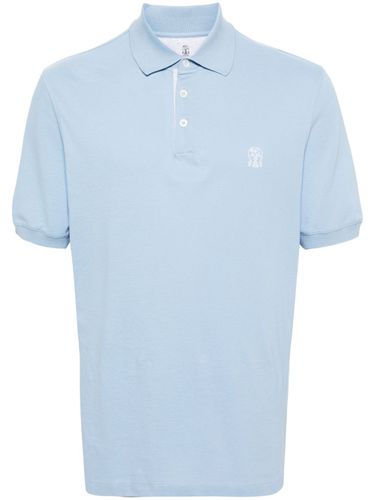 Logo Cotton Polo Shirt - Brunello Cucinelli - Modalova