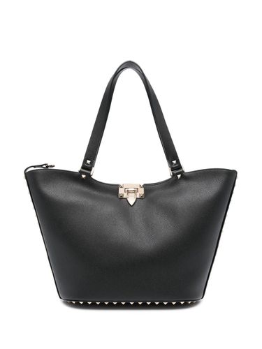 Rockstud Small Leather Tote Bag - Valentino Garavani - Modalova