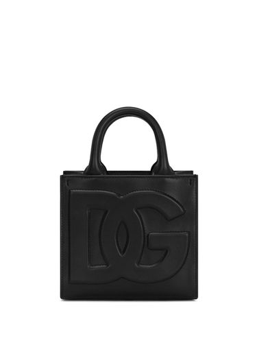 Dg Logo Leather Tote Bag - Dolce & Gabbana - Modalova
