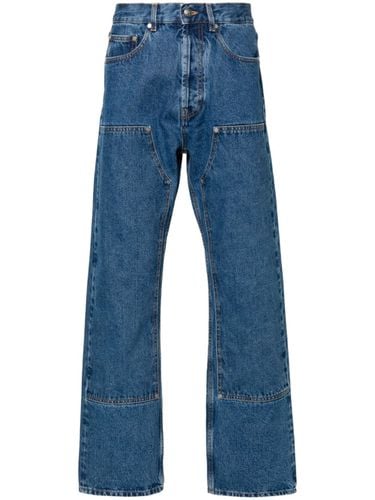 PALM ANGELS - Monogram Denim Jeans - Palm Angels - Modalova