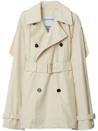 BURBERRY - Silk Short Trench Coat - Burberry - Modalova