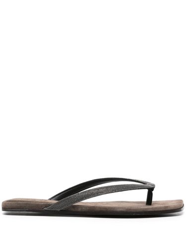 Leather Flip Flops - Brunello Cucinelli - Modalova