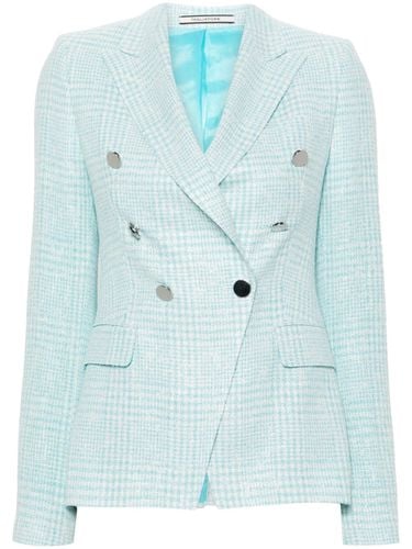 Cotton Blend Double-breasted Jacket - Tagliatore - Modalova