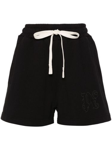 PALM ANGELS - Logo Cotton Shorts - Palm Angels - Modalova