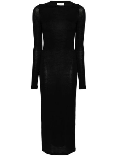 Wool Blend Long Pencil Dress - Saint Laurent - Modalova