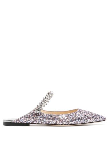 Bing Flat Crystal Strap Glitter Mules - Jimmy Choo - Modalova