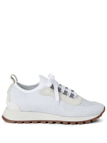 Sparkling Cotton Knit Sneakers - Brunello Cucinelli - Modalova