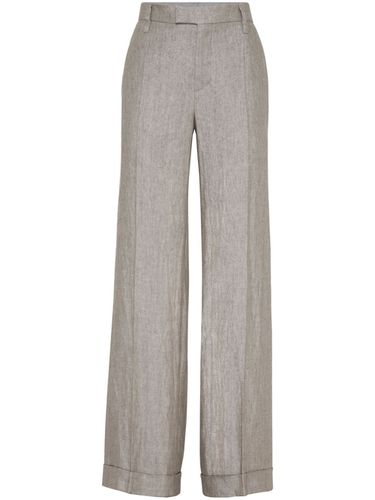 Linen Flared Trousers - Brunello Cucinelli - Modalova