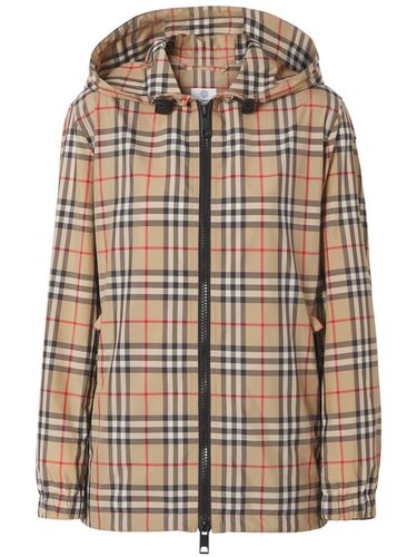 Check Motif Hooded Jacket - Burberry - Modalova