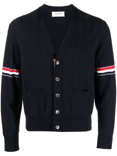 THOM BROWNE - Rwb Wool Cardigan - Thom Browne - Modalova