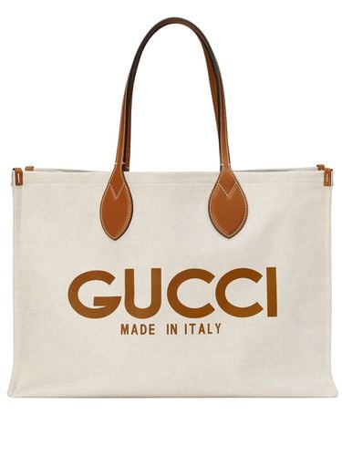 GUCCI - Large Canvas Tote Bag - Gucci - Modalova