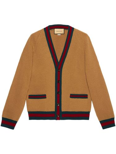 GUCCI - Web Motif Wool Cardigan - Gucci - Modalova