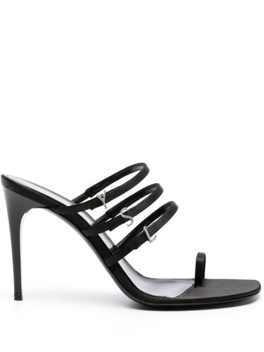 SAINT LAURENT - Satin Heel Mules - Saint Laurent - Modalova