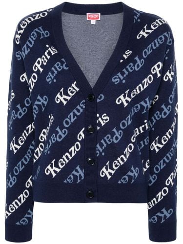 Allover Logo Wool Blend Cardigan - Kenzo By Verdy - Modalova