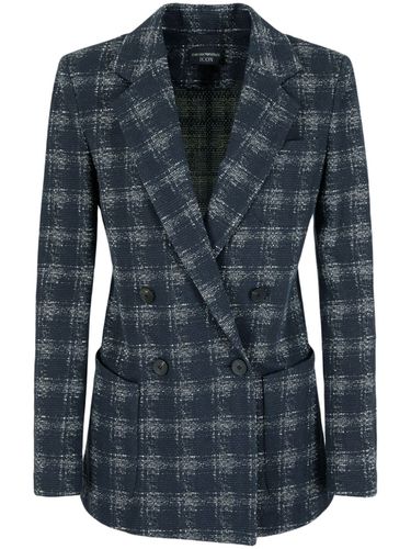 Cotton Signle-breasted Blazer Jacket - Emporio Armani - Modalova