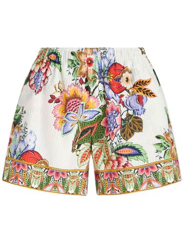 ETRO - Cotton And Silk Blend Shorts - Etro - Modalova