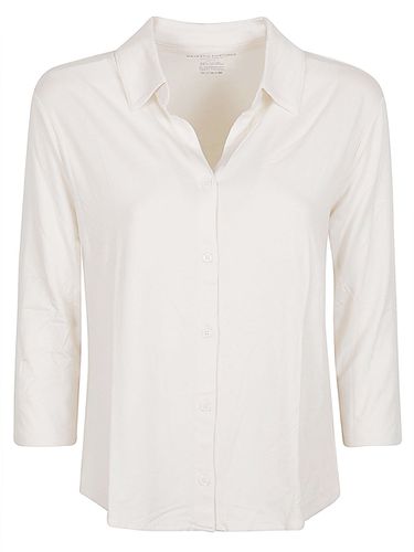 MAJESTIC - 3/4 Sleeve Viscose Shirt - Majestic - Modalova