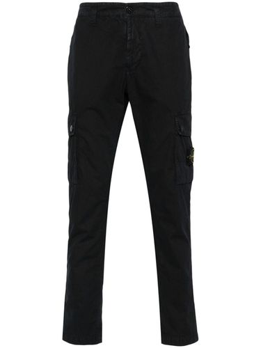 Logo Cotton Slim Trousers - Stone Island - Modalova