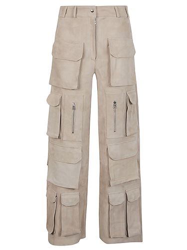 FERMAS.CLUB - Suede Cargo Trousers - Fermas.club - Modalova