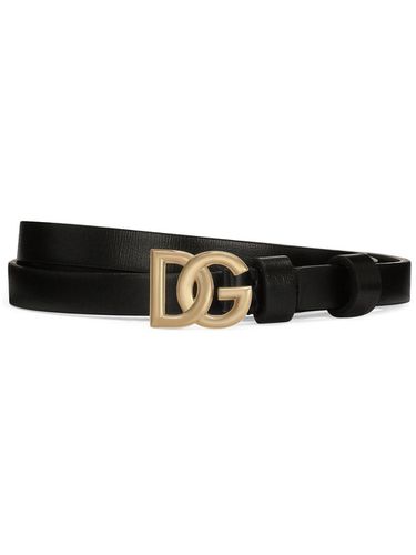 DOLCE & GABBANA - Dg Leather Belt - Dolce & Gabbana - Modalova