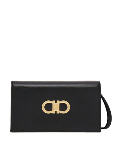 Gancini Leather Wallet On Chain - Ferragamo - Modalova