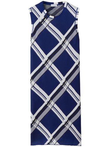 BURBERRY - Check Motif Silk Dress - Burberry - Modalova