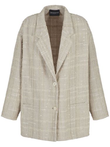 Cotton Single-breasted Blazer - Emporio Armani - Modalova