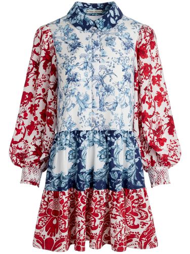 Paulie Floral Print Short Dress - Alice+Olivia - Modalova